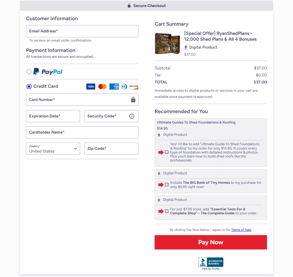 my shed plans™-checkout